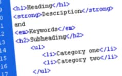 html structural markup using headings and subheads