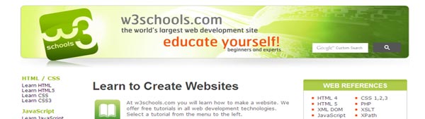 W3 Schools - Learn to Create Websites